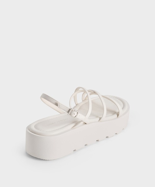 「CHARLES & KEITH」 フラットサンダル 23cm ブラック レディース_画像8