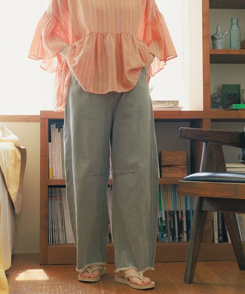 「niko and...」 デニムパンツ MEDIUM ブルー レディース_画像3