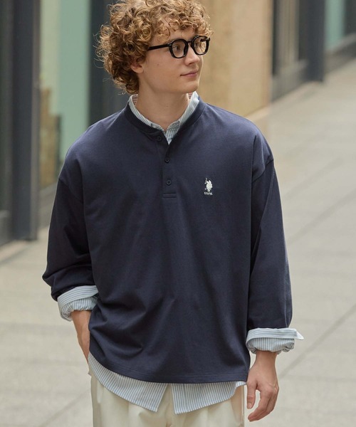 U.S. POLO ASSN.（ユーエスポロアッスン） ヘンリーネック tシャツ