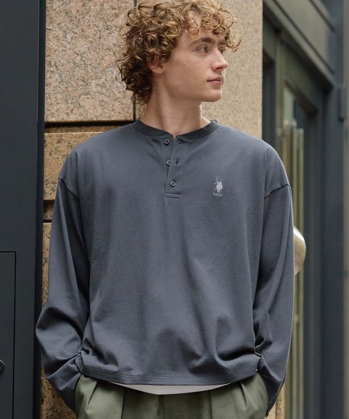 U.S. POLO ASSN.（ユーエスポロアッスン） ヘンリーネック tシャツ