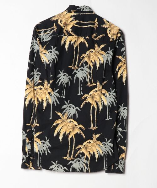 「SCOTCH&SODA」 花柄長袖シャツ S ブラック メンズ_画像2