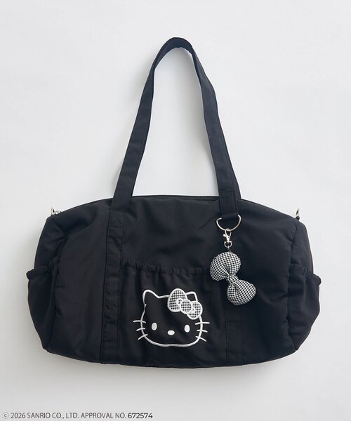 Hello Kitty ボストンバッグ ブラック OLIVE des OLIVE（オリーブデオリーブ） ボストンバッグ HELLO KITTY
