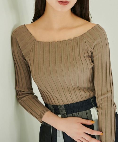ニット セーター square knit pullover レディース ニット セーター ロング[品番：HHHW0004461]｜HUG.U（ハグユー