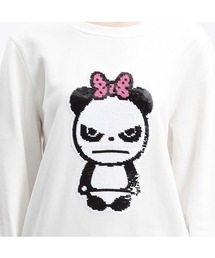 パーカー HIPANDA ハイパンダ レディース スパンコール リボンパンダ ベーシック 裏毛スウェット レディース HIPANDA パーカー ハイパンダ レディース スパンコール リボン
