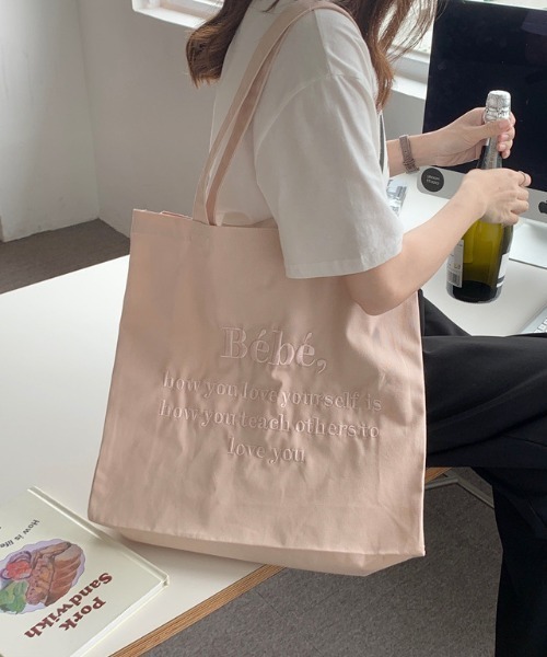 Mangrove（マングローブ） トートバッグ Bebeロゴ刺繍トートバッグ