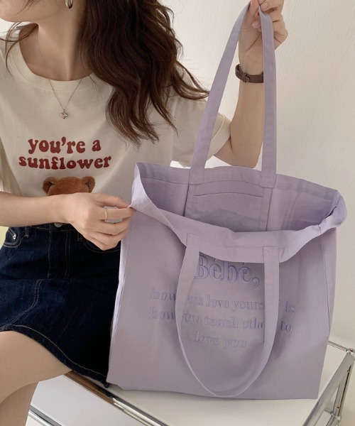 Mangrove（マングローブ） トートバッグ Bebeロゴ刺繍トートバッグ