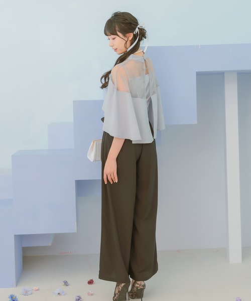 パーティードレス パンツドレス 入学式の画像