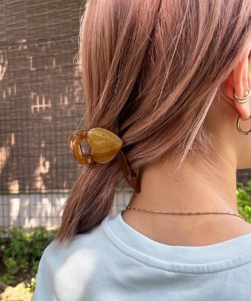 ヘアクリップ 「HIKA」アクリルハートヘアクリップ | ブランド登録なし
