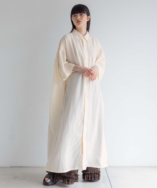 LOWRYS FARM yuw ZIPシャツワンピース LOWRYS FARM [yuw]ZIPシャツワンピース