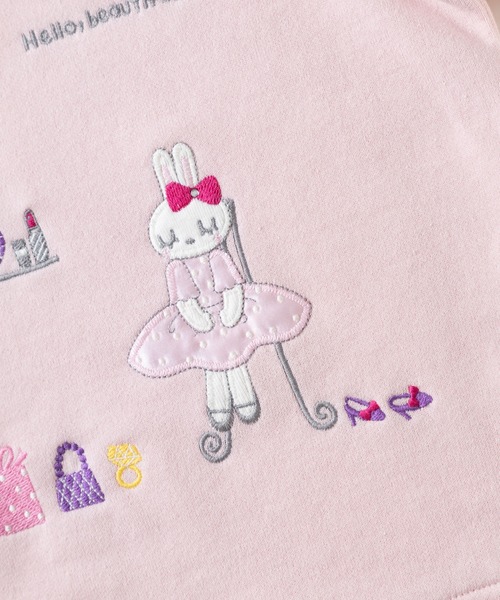 KP スウェット 日本製/うさぎのmimiちゃんアップリケ ミニ裏毛 