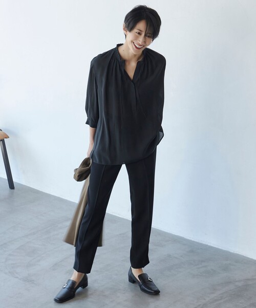 ブラウス シャツ 「接触冷感・速乾・洗える」 ドレープシフォン ブラウス レディース ICB ブラウス シャツ 「接触冷感・速乾・洗える」 ドレープ