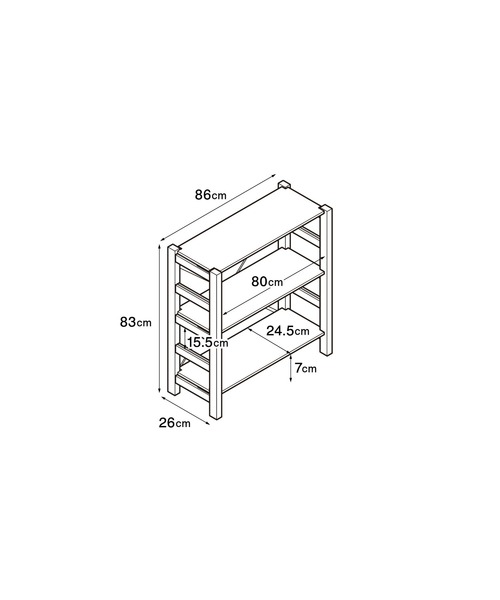 無印良品（MUJI） 家具 パイン材ユニットシェルフ奥行25cmタイプ