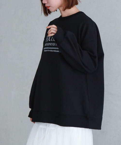 archives（アルシーヴ） スウェット 刺繍ロゴルーズスウェット