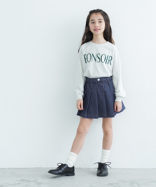 coca（コカ） スカート デニム キッズ デニムプリーツミニスカート