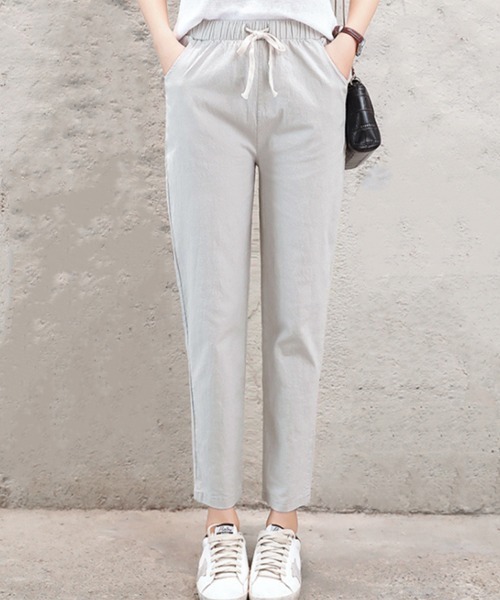 miniministore チノパン 綿麻パンツ ストレートパンツ