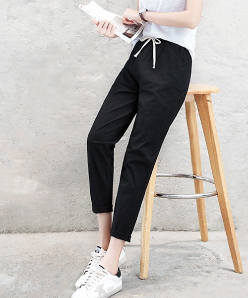 miniministore チノパン 綿麻パンツ ストレートパンツ