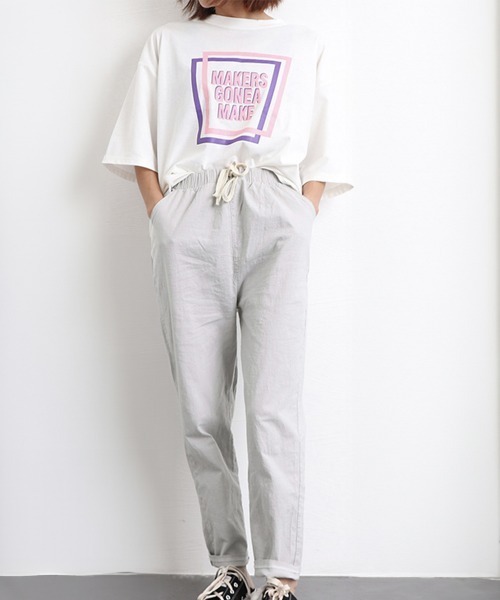 miniministore チノパン 綿麻パンツ ストレートパンツ