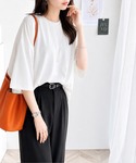 tシャツ 艶感素材でゆったりな着心地。オーバー...の詳細画像2