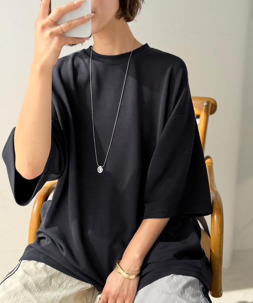 classicalelf（クラシカルエルフ） tシャツ 艶感素材でゆったりな着