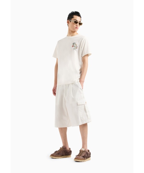 全品5%OFFクーポン☆31日迄☆エンポリオ アルマーニ 164681 3R224 00010レディースＴシャツワンピース ホワイト EMPORIO ARMANI tシャツ Tシャツ 「エンポリオ アルマーニ