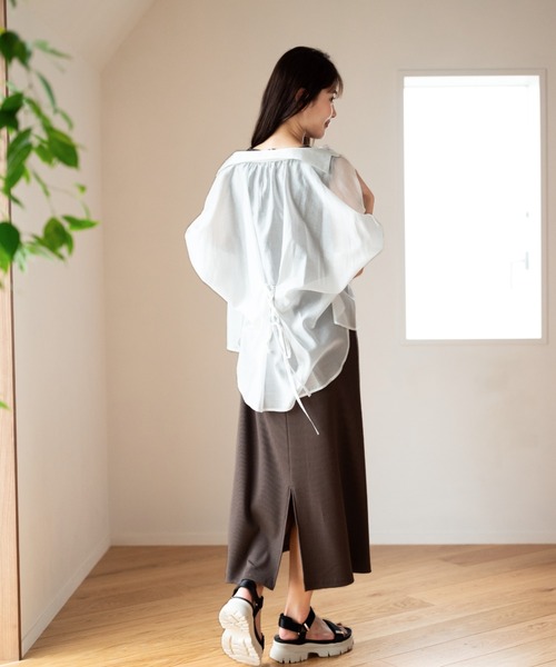 トップス Maurolian MISCH MASCH ブラウス シャツ 2024春夏新作シアードルマンシャツ