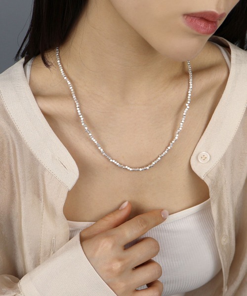 no.390／a'moureveビーズネックレス　金属アレルギー対応 CEMO NEMO（セモネモ） ネックレス 「金属アレルギー対応