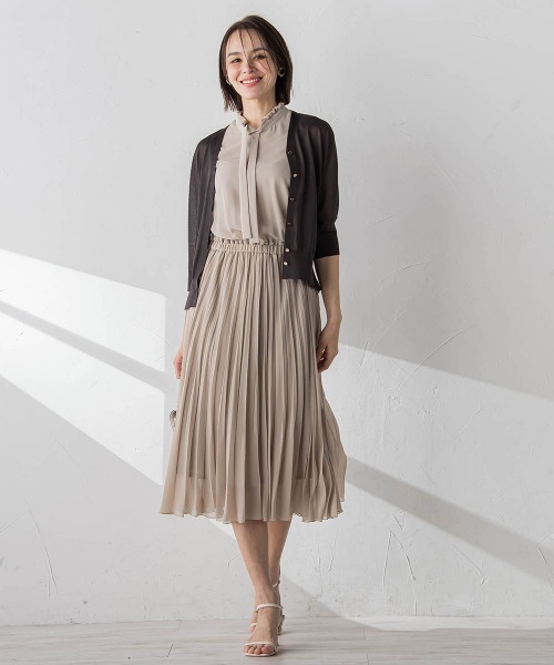 シルクライクシフォンワンピース　S VIAGGIO BLU - シルクライクシフォンワンピース Sの通販 by