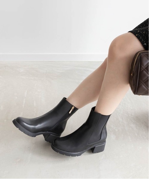 RANDA（ランダ） ブーツ 晴雨兼用 ボリュームソールサイドゴアショート