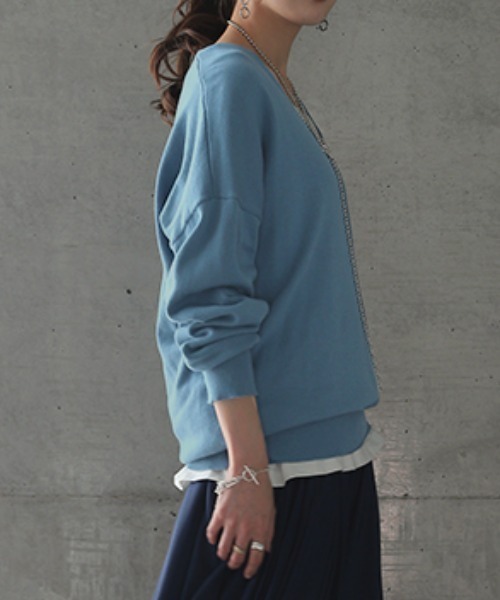 HUG.U（ハグユー） ニット セーター 素肌Vネックニット レディース