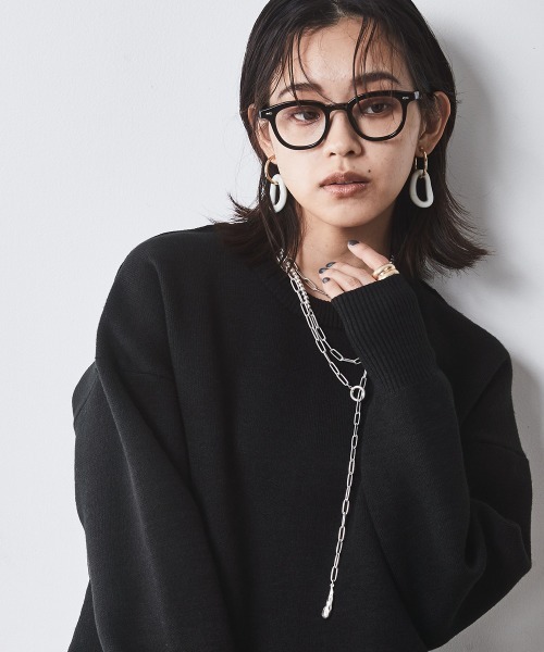 CHIC STYLE ニット セーター アームウォーマー付クルーネック