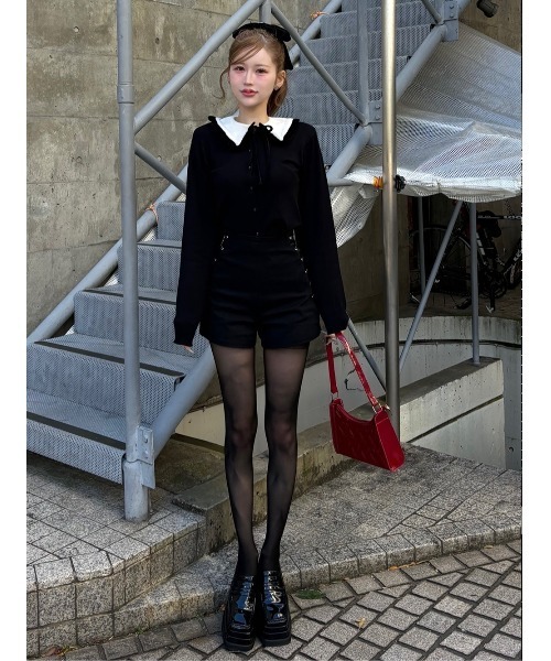 Darich（ダーリッチ） ニット セーター フリルカラーニットトップス