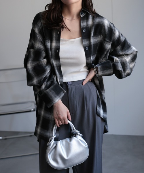 .RIVE DROITE 好配色 オンブレ チェック 長袖 シャツ ネルシャツ シャカ ウェアー メンズ オンブレ チェック 長袖 フランネル