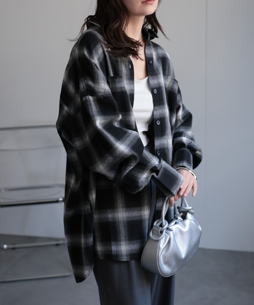 70s Delfina パジャマシャツ オンブレチェックXL セール】＜CalTop＞ オンブレ チェック シャツ（シャツ/ブラウス