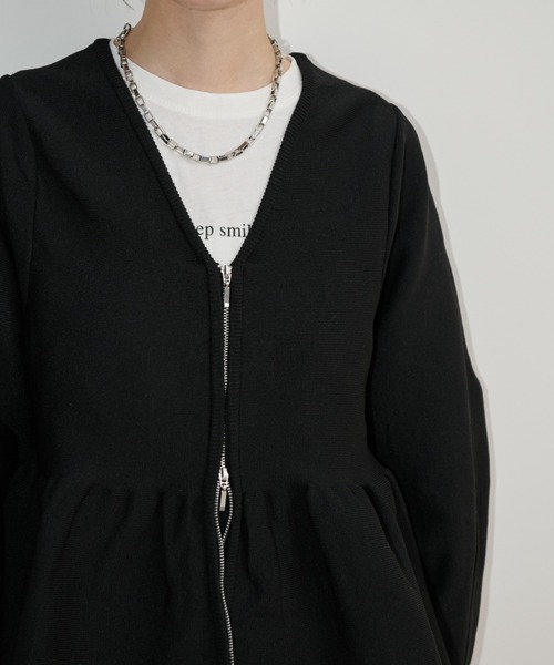 Shelly island（シェリーアイランド） カーディガン ダブルジップ