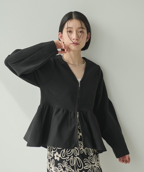 Shelly island（シェリーアイランド） カーディガン ダブルジップ