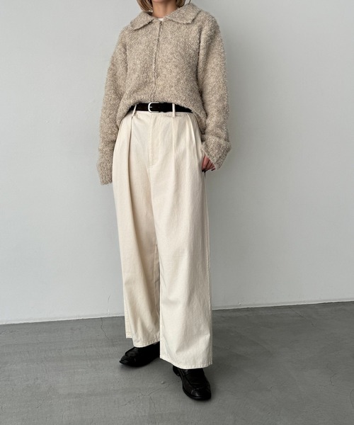 CANAL JEAN チノパン ツータックワイドチノトラウザー