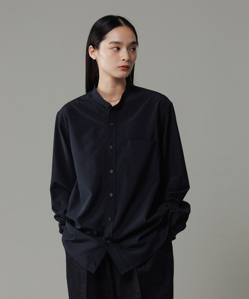 ADAM ET ROPE'（アダムエロペ） シャツ 「NIKKE」 バンドカラー シャツ