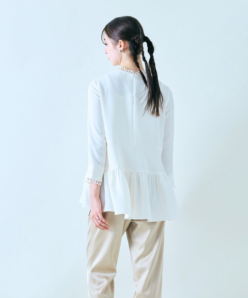 Audie a Muses（オーディア ミューズ） ブラウス シャツ 幅広レース 