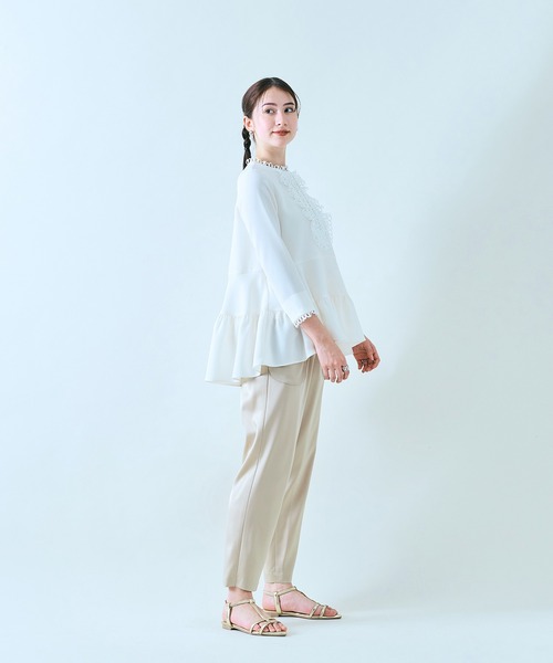 Audie a Muses（オーディア ミューズ） ブラウス シャツ 幅広レース 