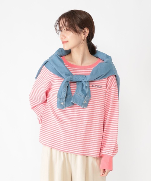 studio CLIP tシャツ アソート刺繍ボーダープルオーバー