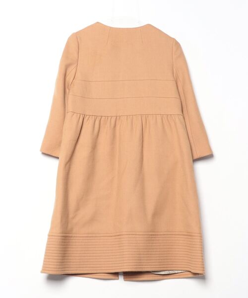 「d'un a dix」 ノーカラーコート 38 ブラウン レディース_画像2