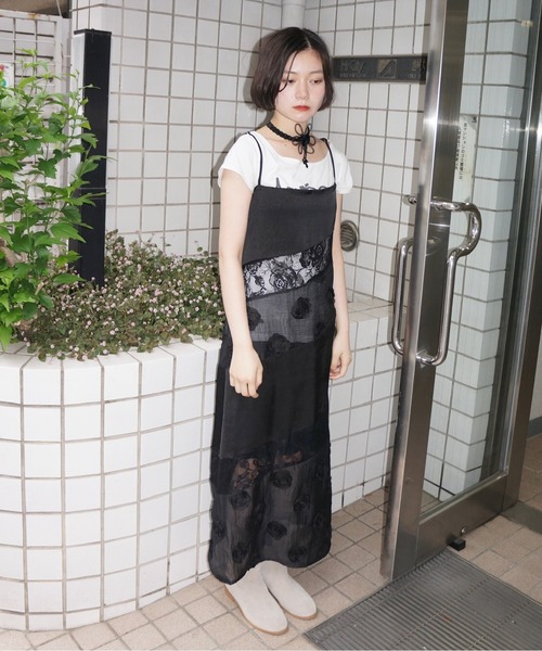 musubore（ムスボレ） ワンピース patchwork lace camisole OP