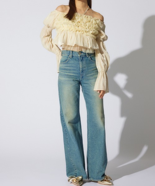 rienda（リエンダ） ジーンズ デニム デニムパンツ サイドVライン