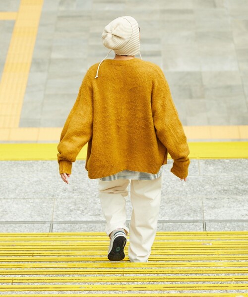 「TOWNCRAFT」 ニットカーディガン SMALL ベージュ メンズ_画像5