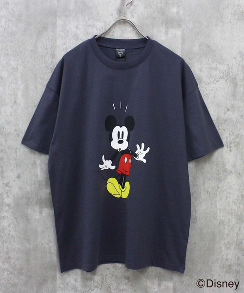 【DISNEY】ディズニー ミッキーマウス メンズレディース Tシャツ Disney tシャツ 「ディズニー」ミッキーマウス/半袖Tシャツ