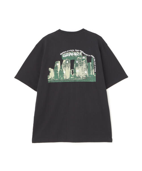 STONE  / Tシャツ/M/コットン/GRY/総柄 GRAMICCI（グラミチ） tシャツ STONEHENGE TEE ストーンヘンジTシャツ