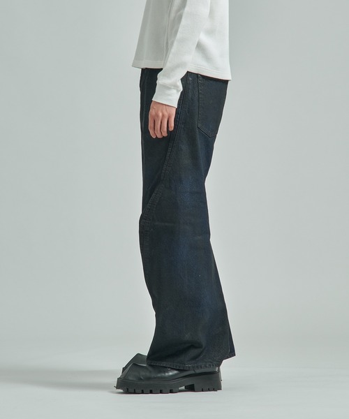 NVRFRGT ジーンズ 別注 COATING 3D TWISTED WIDE LEG JEANS メンズ 