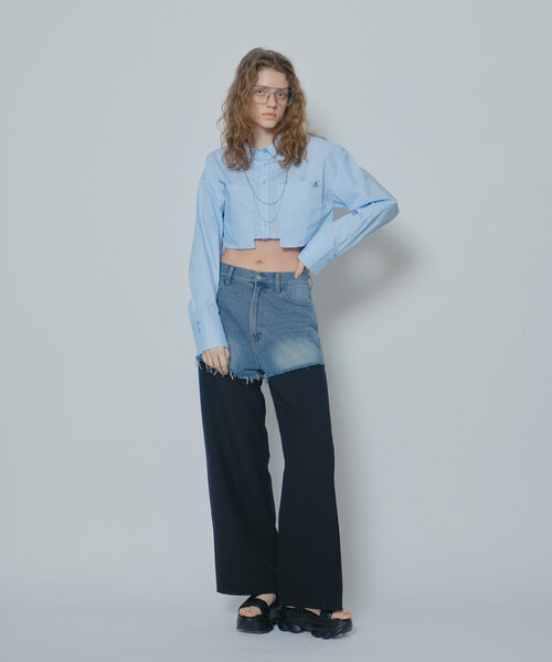 M-LINE ジーンズ デニム デニムパンツ 「mline」レイヤードデニム 