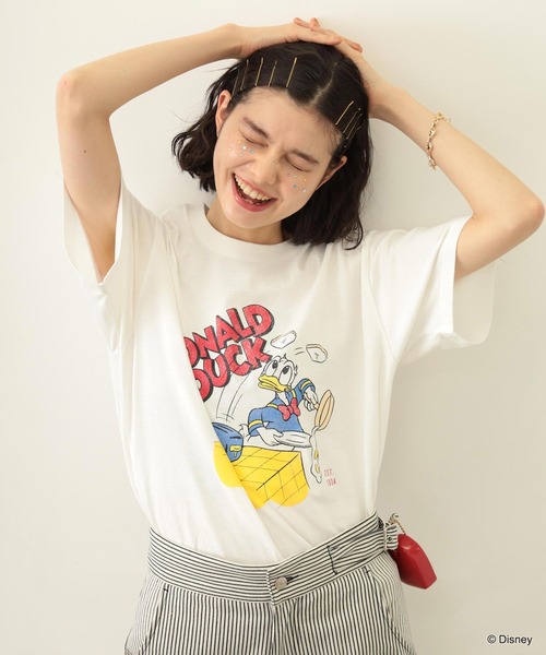 DOLCE&GABBANA Tシャツ スパンコール ディズニー ドナルド 派手