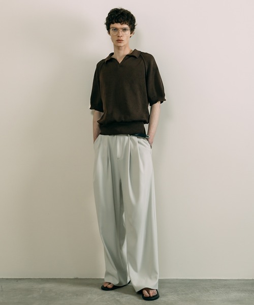 LURAKU ポロシャツ 「LURAKU」dry touch knit polo shirt